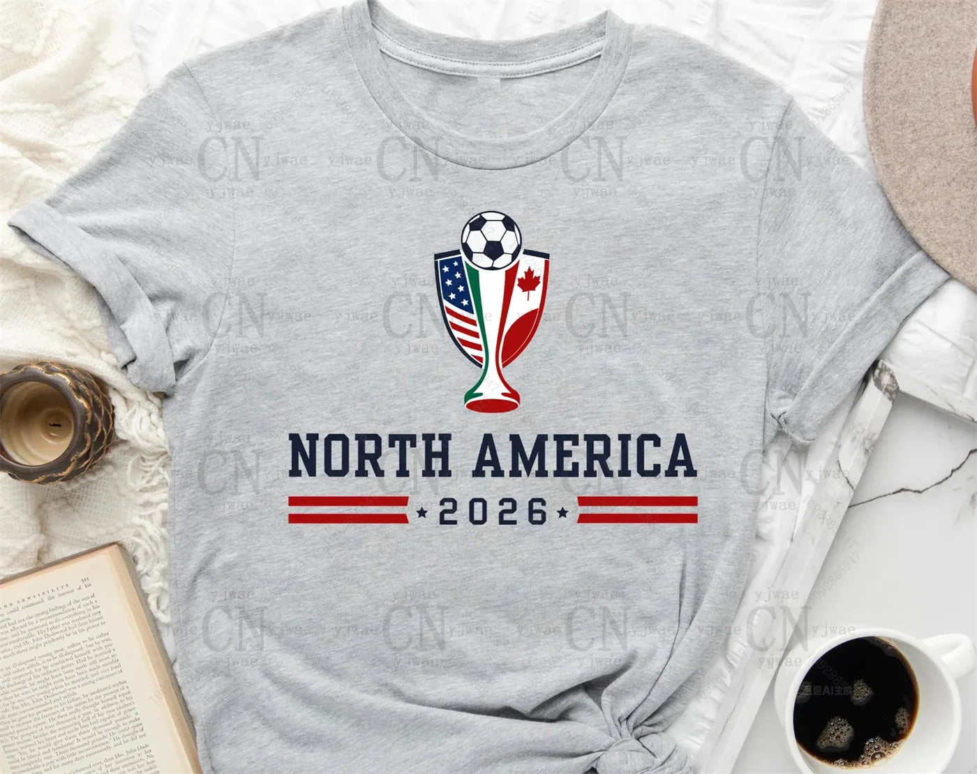 North America World 2026 T-shirt Soccer Cup Fan Shirt Football Jersey USA Canada Mexico Tee Summer Men's and Women's T-shirts