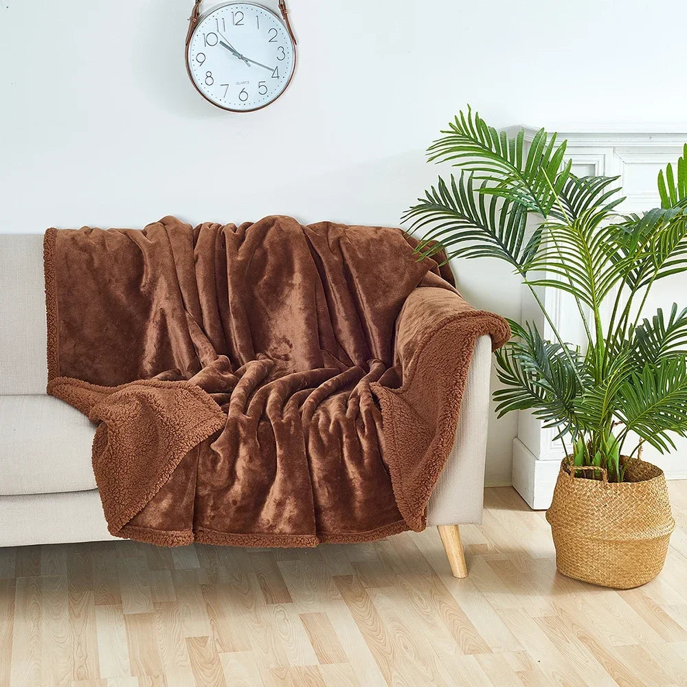 Luxury Waterproof Shaggy Blanket – Warm Microfiber Couple Throw