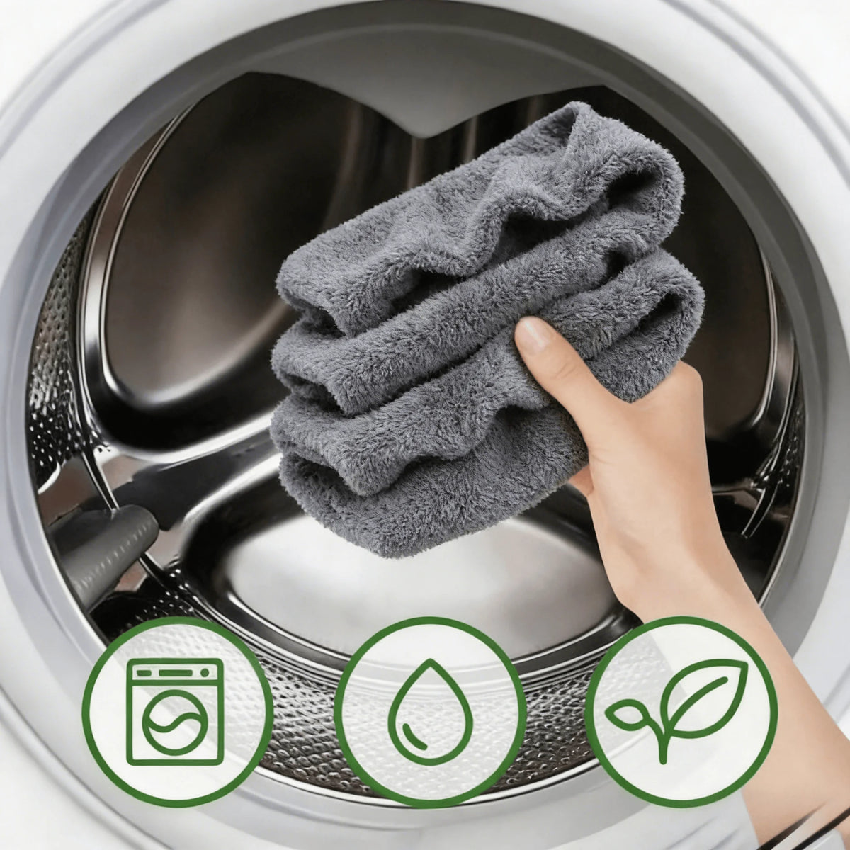 4 Pack Gray Reusable Microfiber Mop Replacement Pads, High Dirt And Water Absorption, Wet And And Dry Use, Easy To Clean