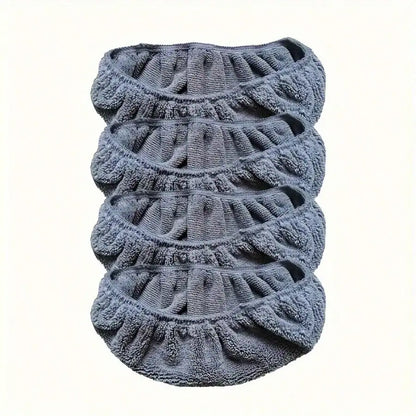 4 Pack Gray Reusable Microfiber Mop Replacement Pads, High Dirt And Water Absorption, Wet And And Dry Use, Easy To Clean