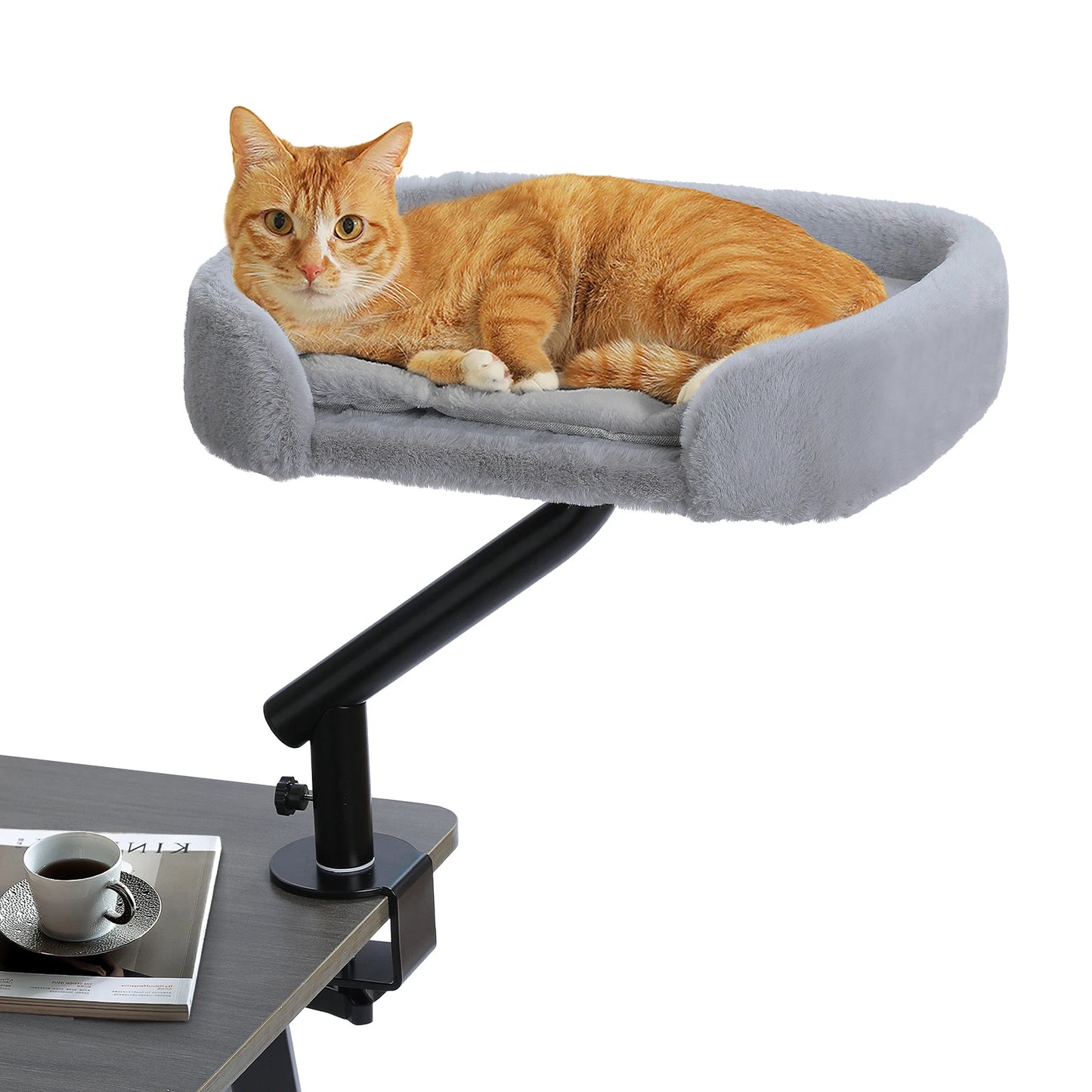 **Rotating Cat Desk Bed – Cozy 360° Cat Hammock**