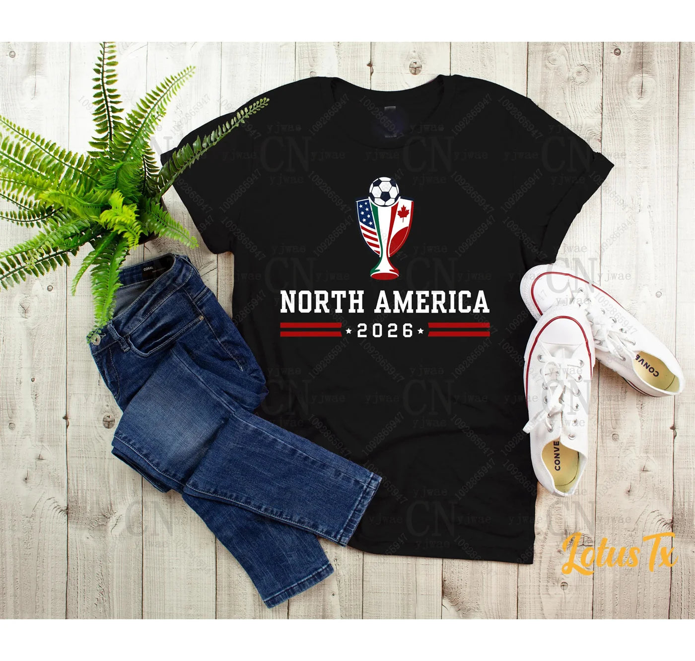North America World 2026 T-shirt Soccer Cup Fan Shirt Football Jersey USA Canada Mexico Tee Summer Men's and Women's T-shirts