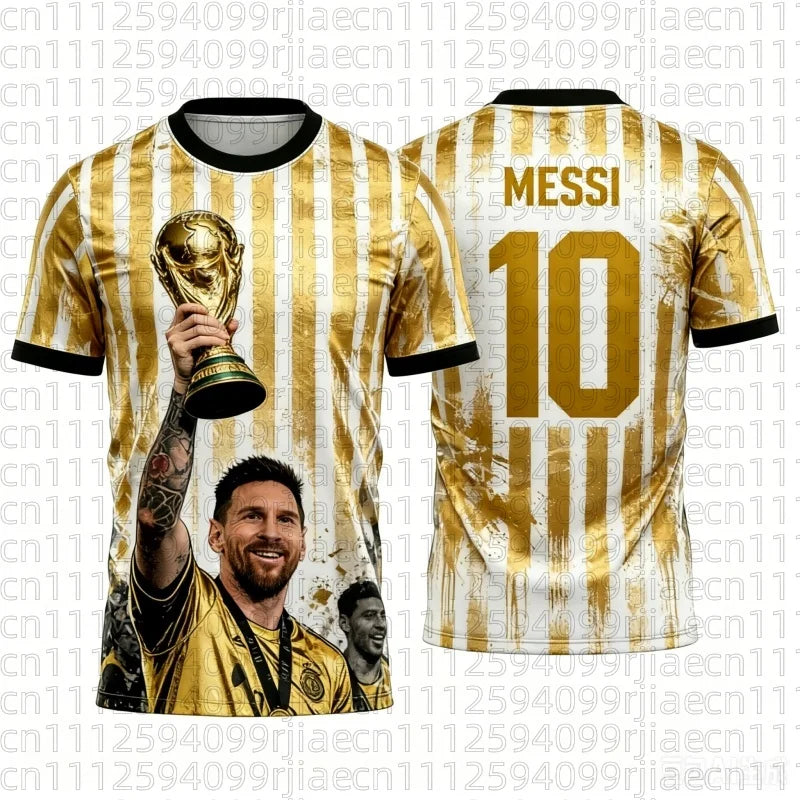 2026 MESSI No. 10 Football Jersey Argentina Football fan gifts Summer Sports Men's Y2k Woman Customized football T-shirt for fans