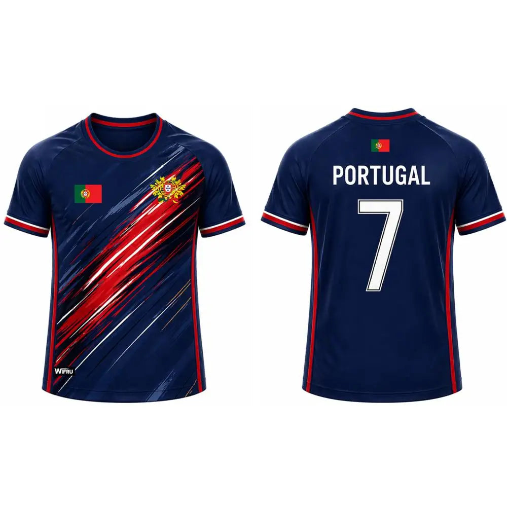 Portugal Flag Print Men's Football Jersey 2026 Breathable Quick-drying Sports T-shirt Unisex Summer Casual Fan Gift Tops