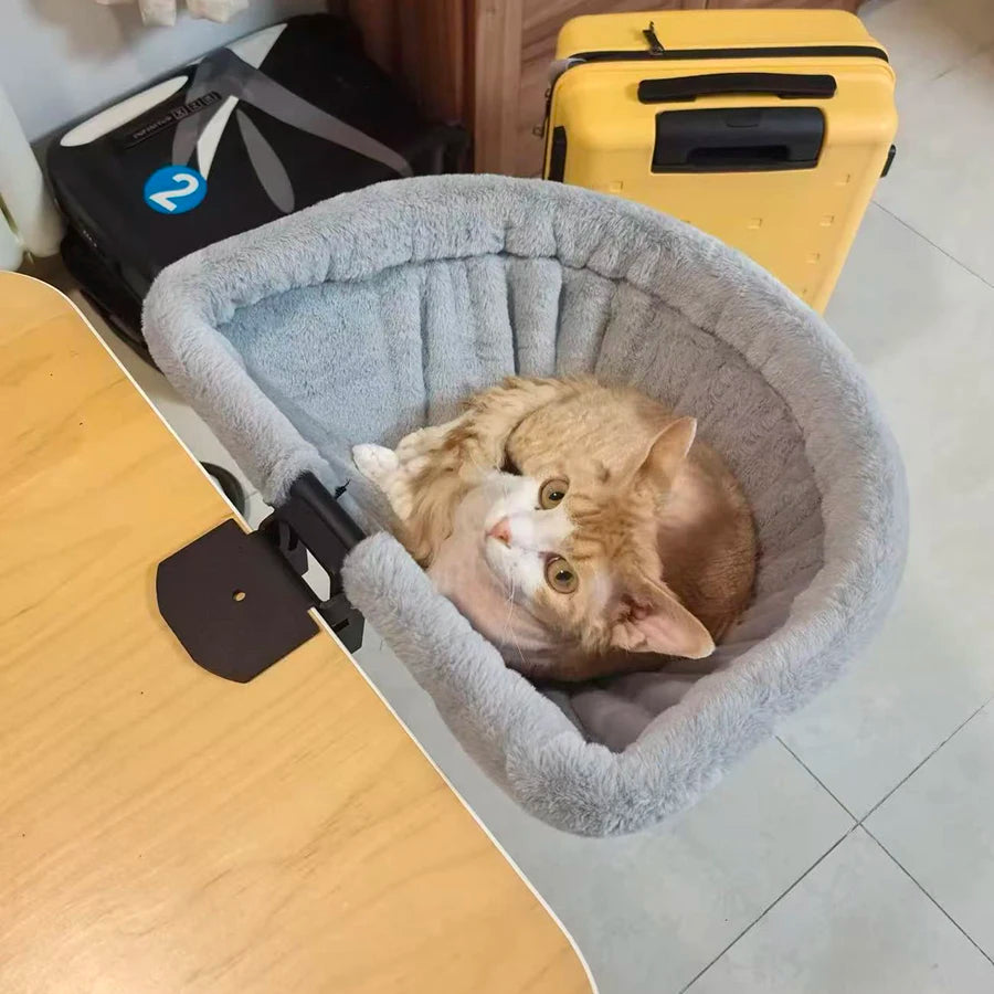 **Foldable Cat Desk Hammock – Cozy Space Saving Cat Perch**