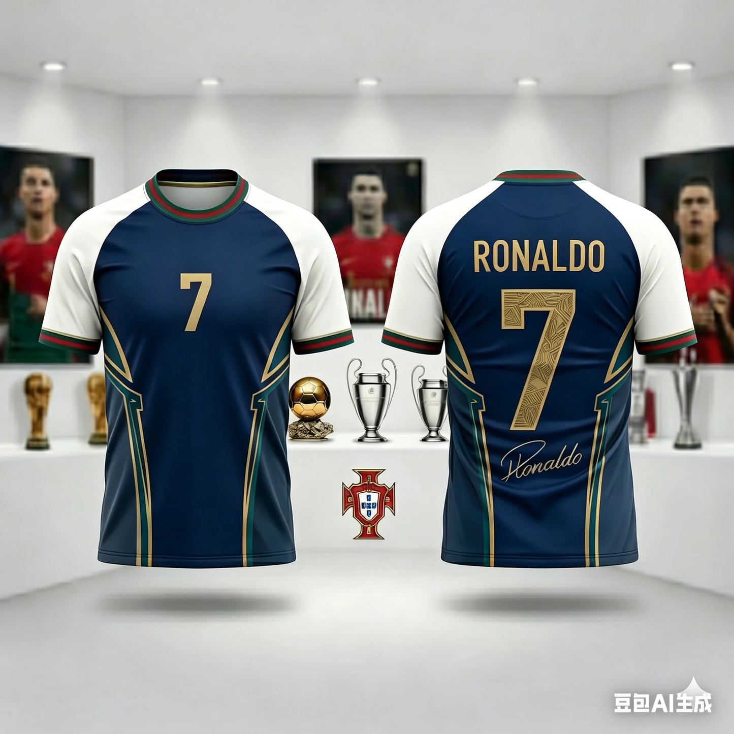 2026 Ronaldo 7 Portugal Soccer Jersey Men Breathable Quick Dry Football Shirt Red White Sportswear Fan Edition Training Uniform