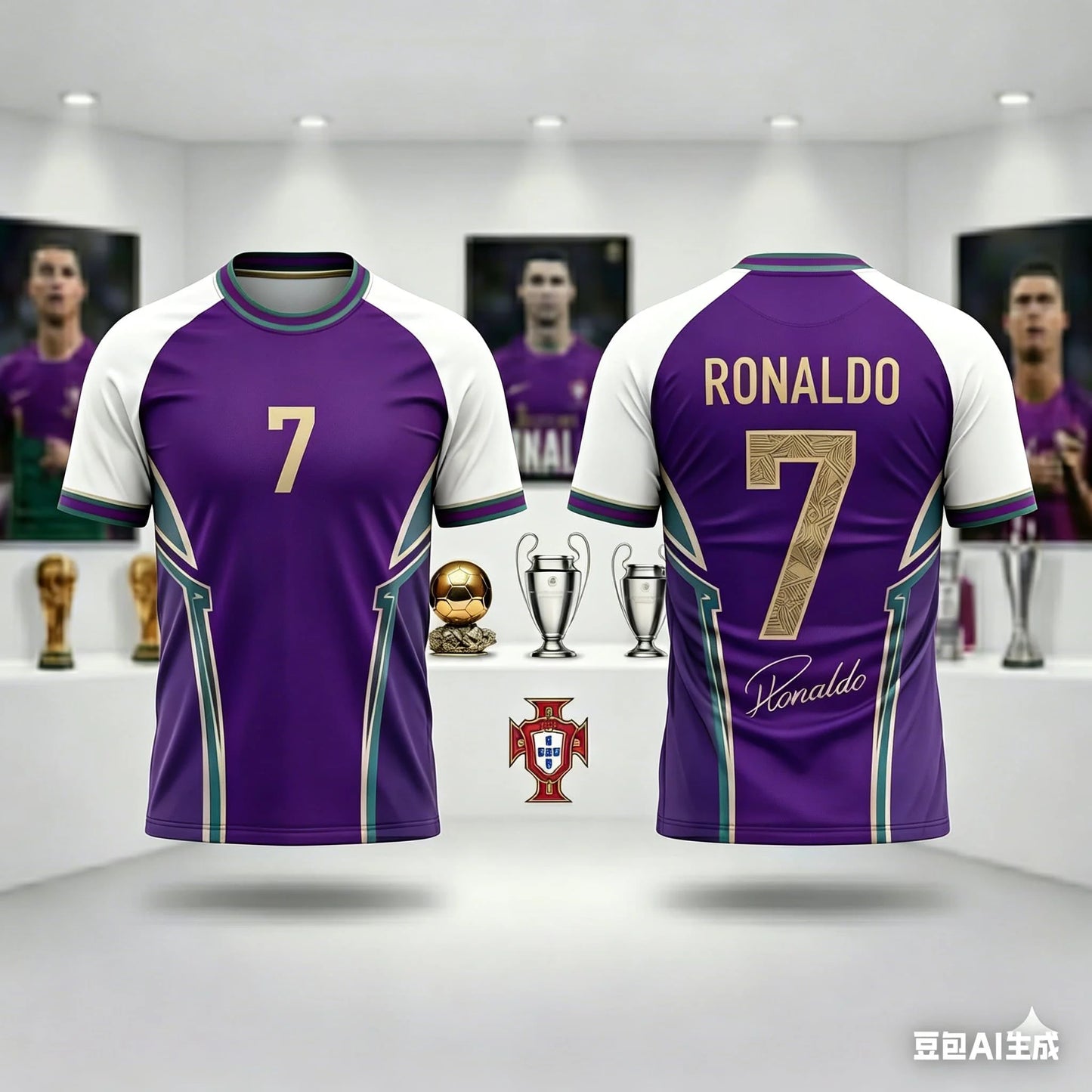 2026 Ronaldo 7 Portugal Soccer Jersey Men Breathable Quick Dry Football Shirt Red White Sportswear Fan Edition Training Uniform