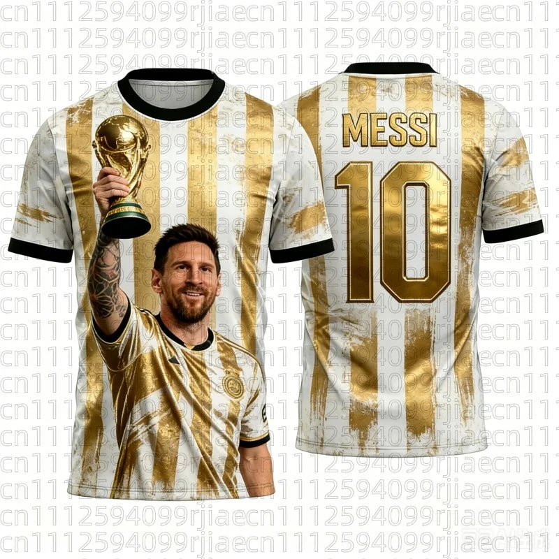 2026 MESSI No. 10 Football Jersey Argentina Football fan gifts Summer Sports Men's Y2k Woman Customized football T-shirt for fans