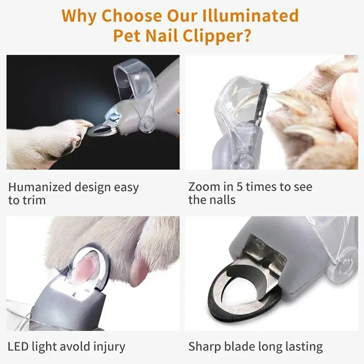 Smart LED Nail Cutter for Cats & Dogs 🐾