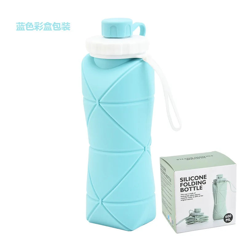 Collapsible Silicone Water Bottle – Leakproof, Foldable Travel & Outdoor Flask