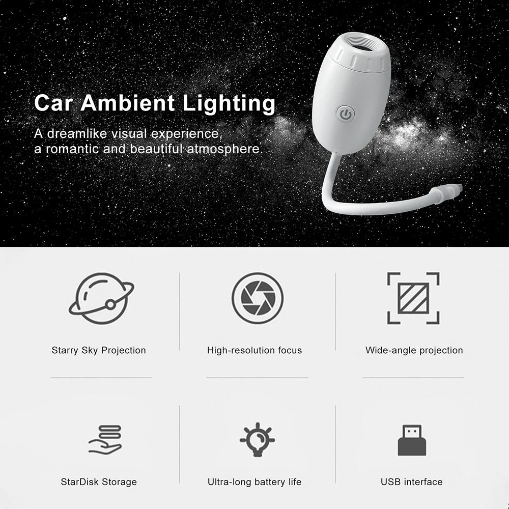 USB Galaxy Star Projector Light for Car