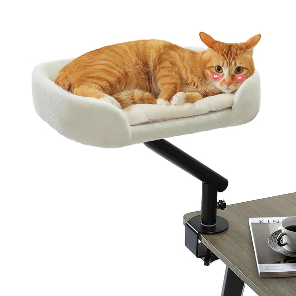 **Rotating Cat Desk Bed – Cozy 360° Cat Hammock**