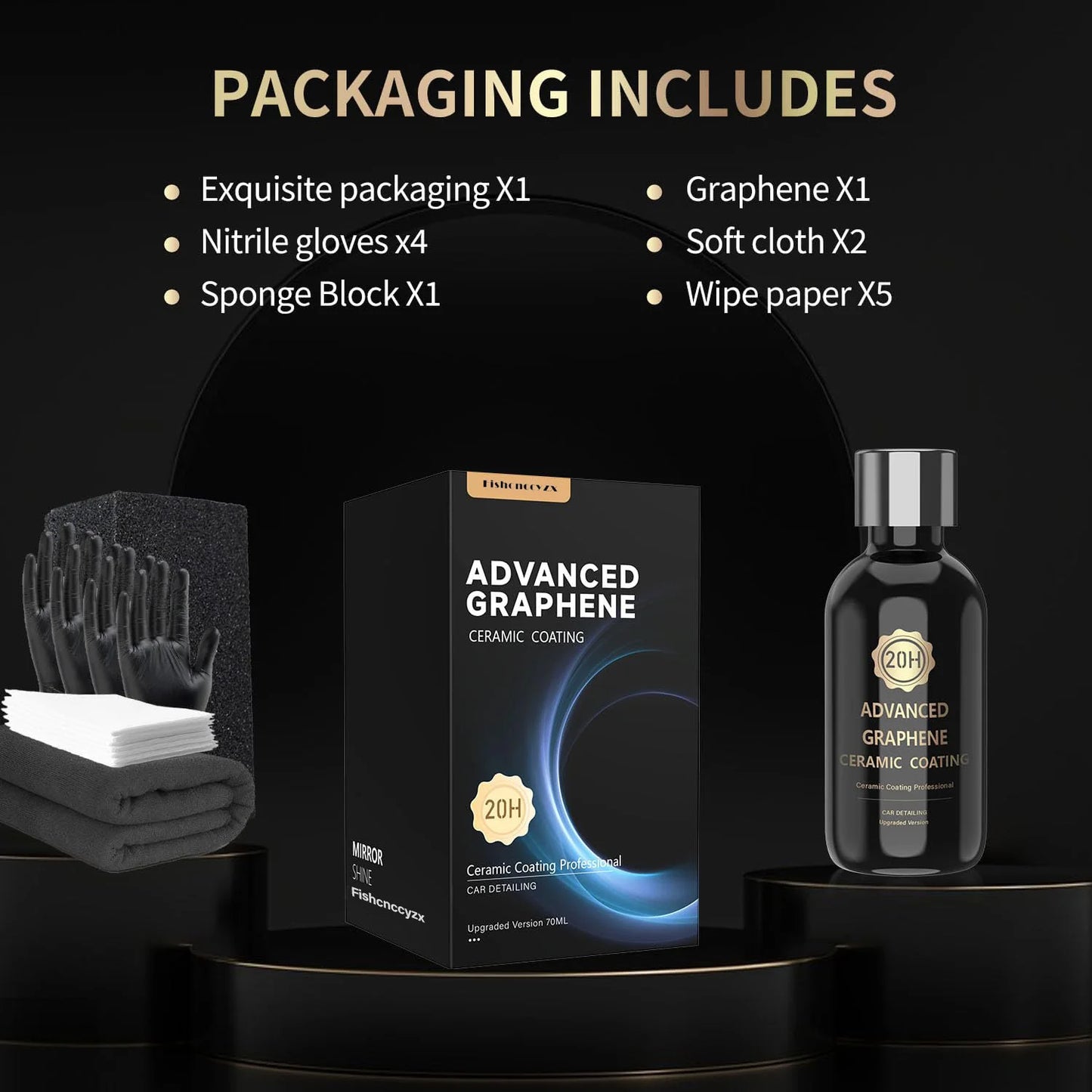 20H Graphene Ceramic Car Coating – Ultra Gloss, 10+ Year Protection