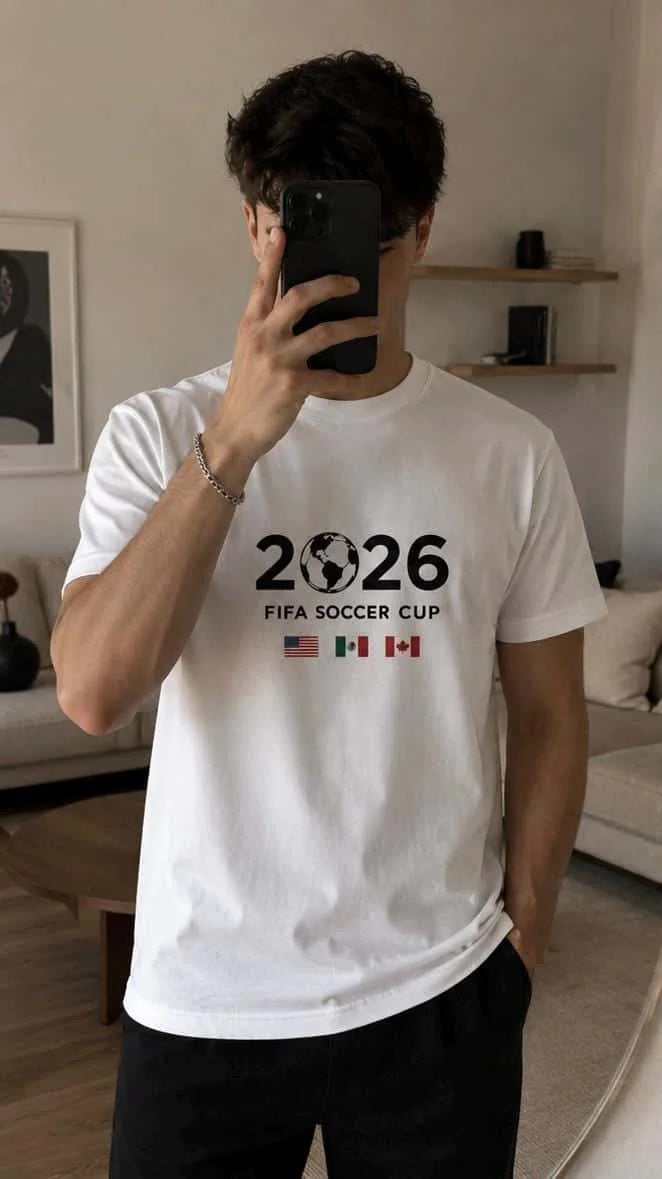 FIFA Soccer Cup 2026 USA Mexico Canada Fans Gift Graphic T-shirt 2026 Summer New Men Women Cotton Y2K Breathable T-shirt