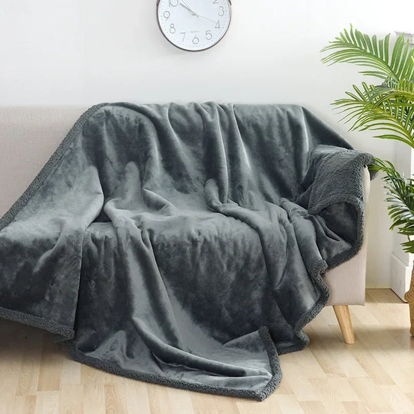 Luxury Waterproof Shaggy Blanket – Warm Microfiber Couple Throw