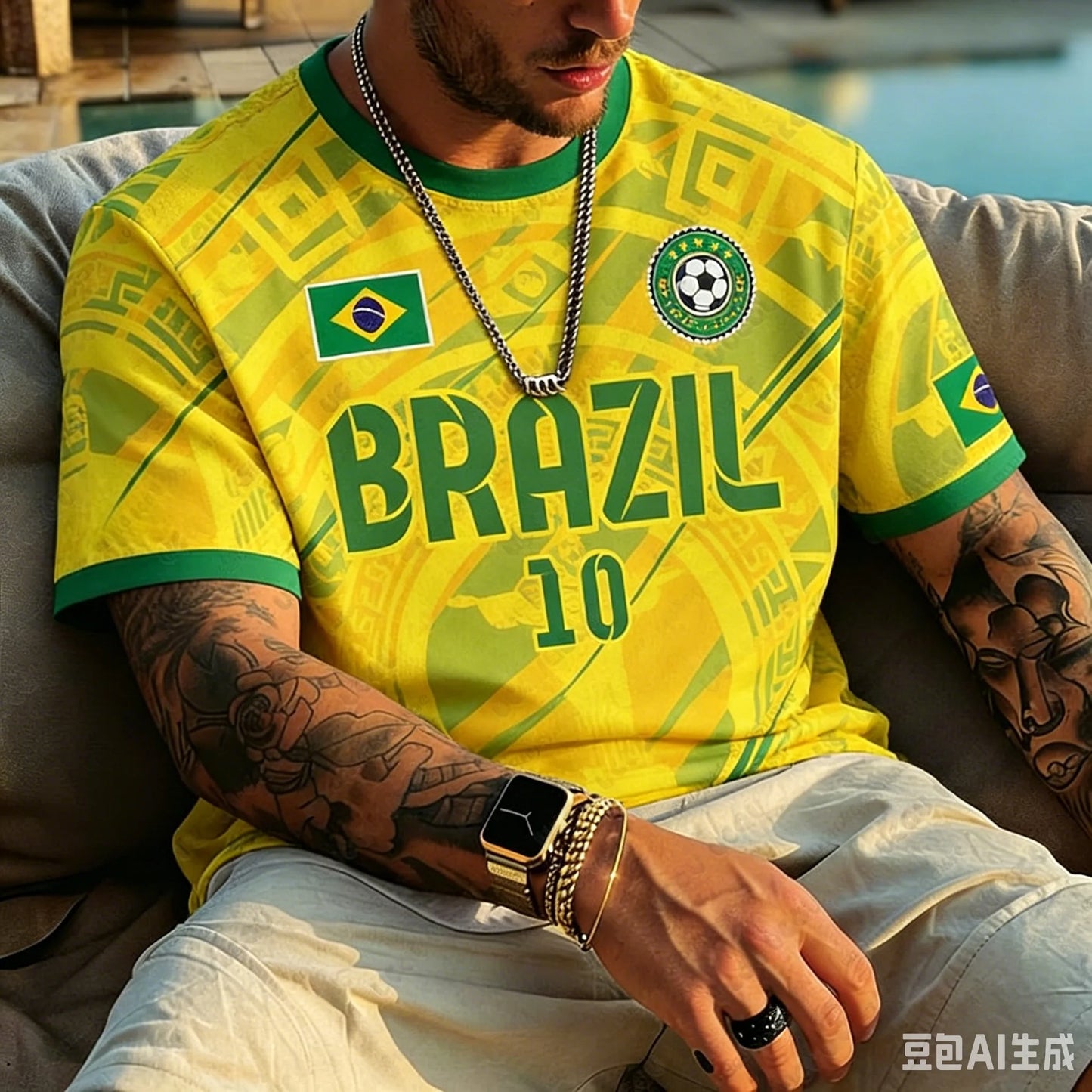 2026 New Classic Brazil 10 Soccer Jersey Men Yellow Green Design Quick Drying Fabric Sportswear for Football Enthusiasts
