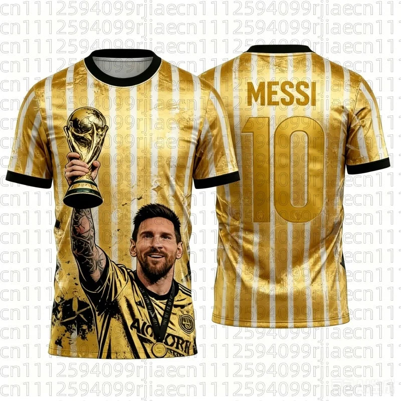 2026 MESSI No. 10 Football Jersey Argentina Football fan gifts Summer Sports Men's Y2k Woman Customized football T-shirt for fans