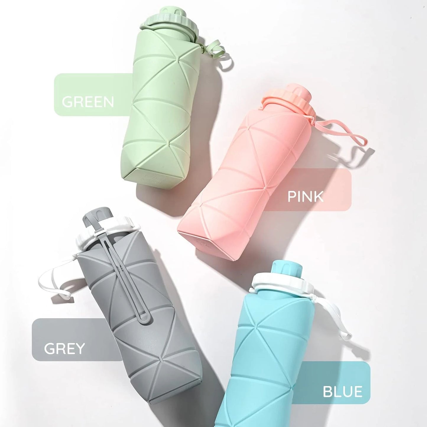 Collapsible Silicone Water Bottle – Leakproof, Foldable Travel & Outdoor Flask