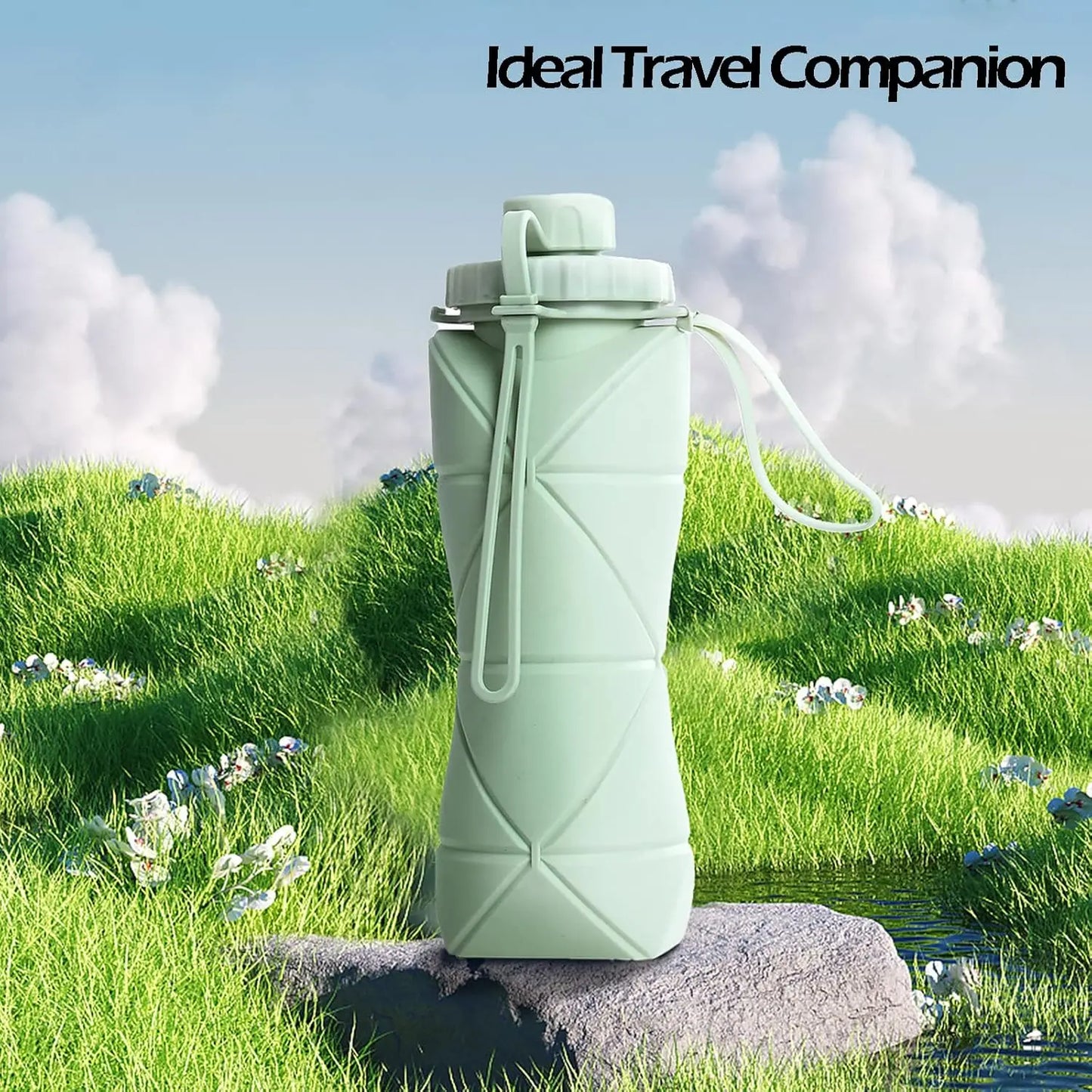 Collapsible Silicone Water Bottle – Leakproof, Foldable Travel & Outdoor Flask