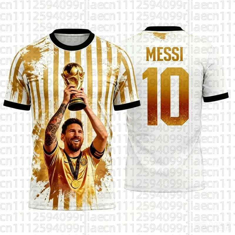 2026 MESSI No. 10 Football Jersey Argentina Football fan gifts Summer Sports Men's Y2k Woman Customized football T-shirt for fans