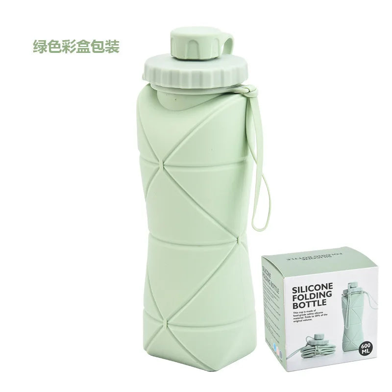 Collapsible Silicone Water Bottle – Leakproof, Foldable Travel & Outdoor Flask