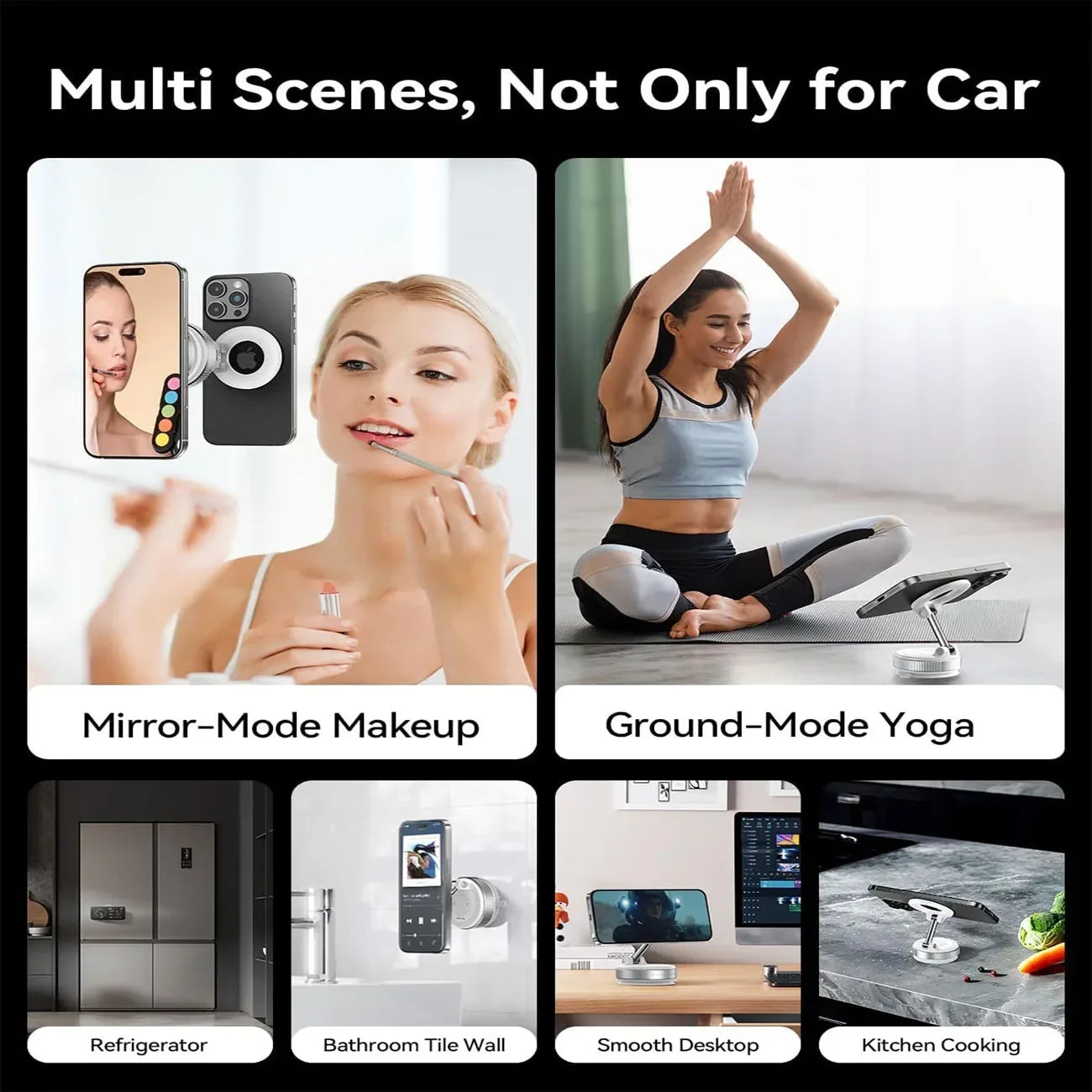 MagSafe Vacuum Magnetic Car Mount – Foldable 360° Adjustable Phone Holder