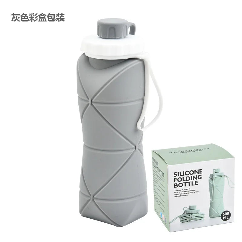 Collapsible Silicone Water Bottle – Leakproof, Foldable Travel & Outdoor Flask