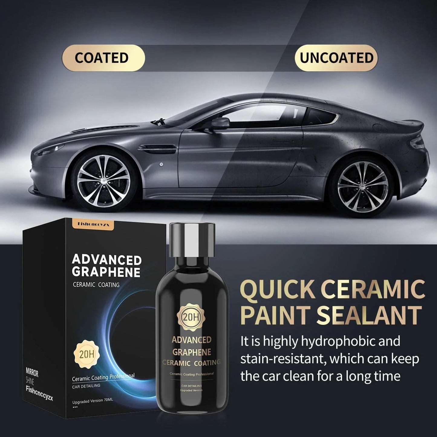 20H Graphene Ceramic Car Coating – Ultra Gloss, 10+ Year Protection