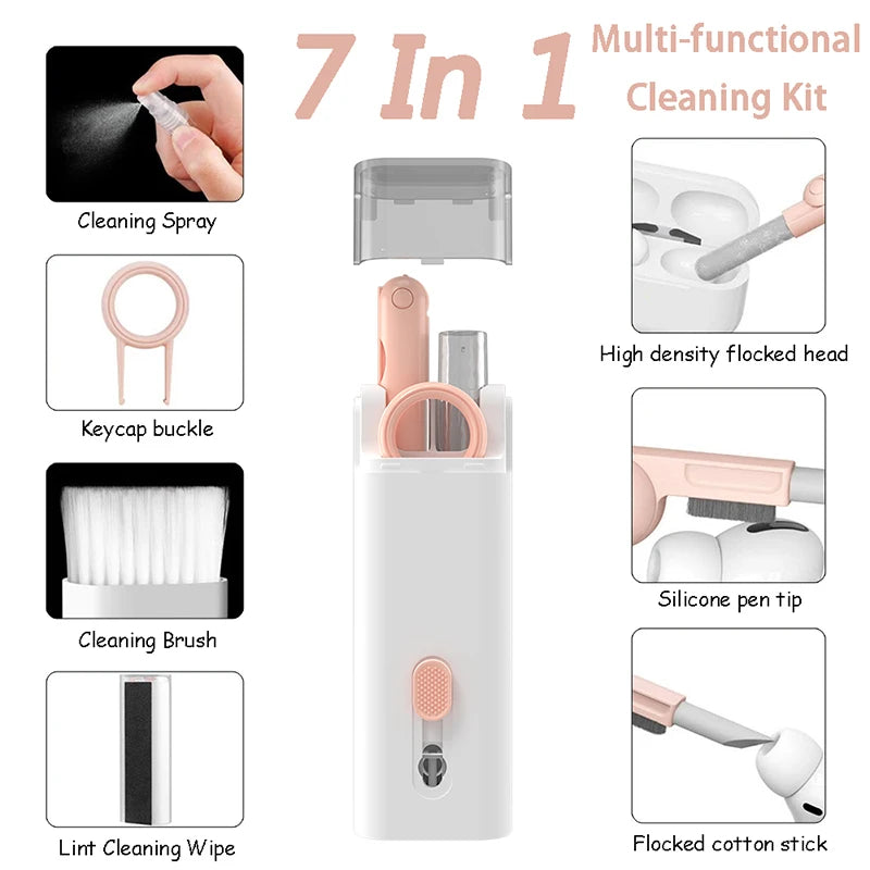 **7-in-1 Keyboard & AirPods Cleaning Kit | Laptop, Phone & Earbuds Cleaner**