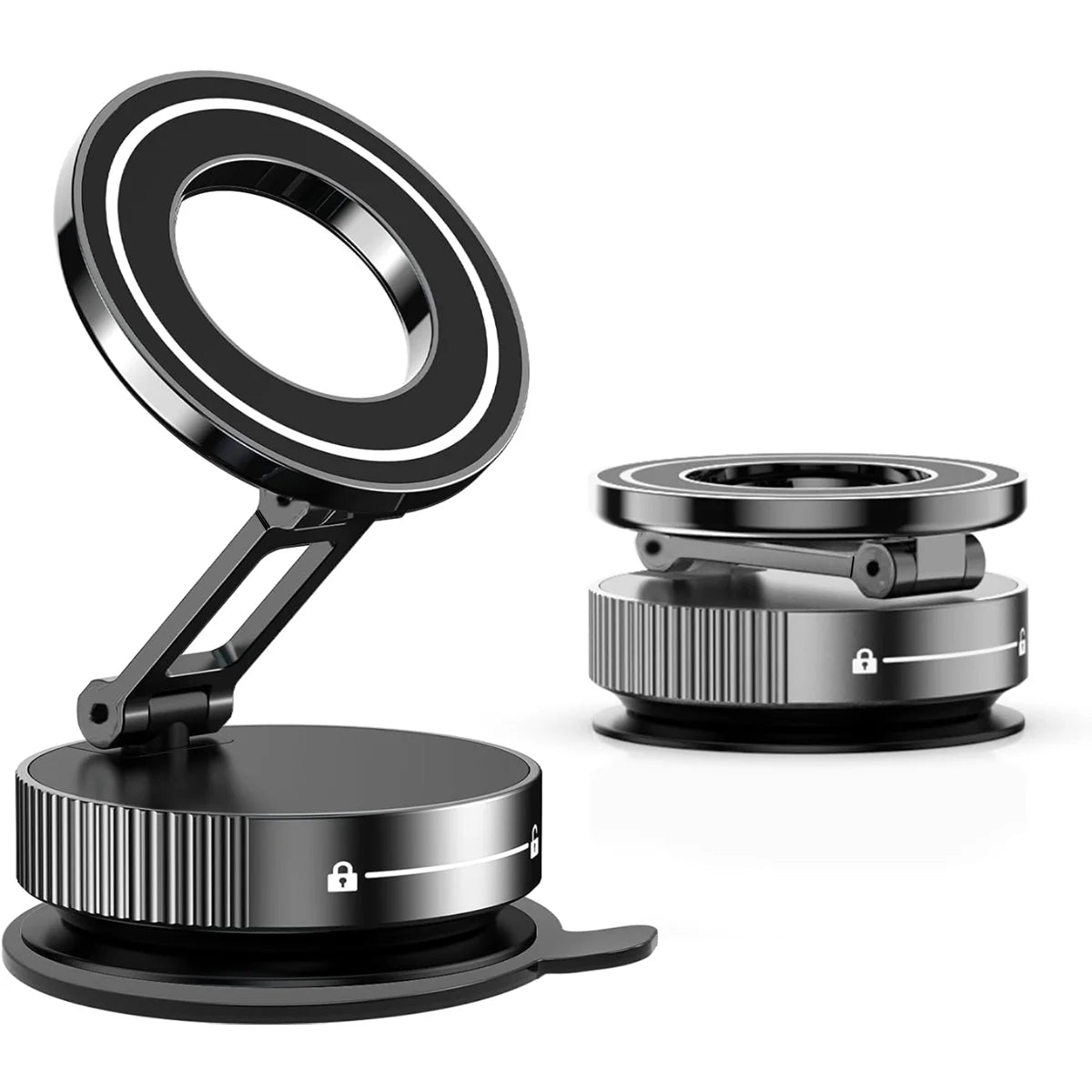MagSafe Vacuum Magnetic Car Mount – Foldable 360° Adjustable Phone Holder