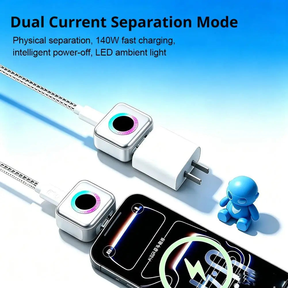 140W Smart Auto Disconnect Type-C Charging Adapter with Battery Protection