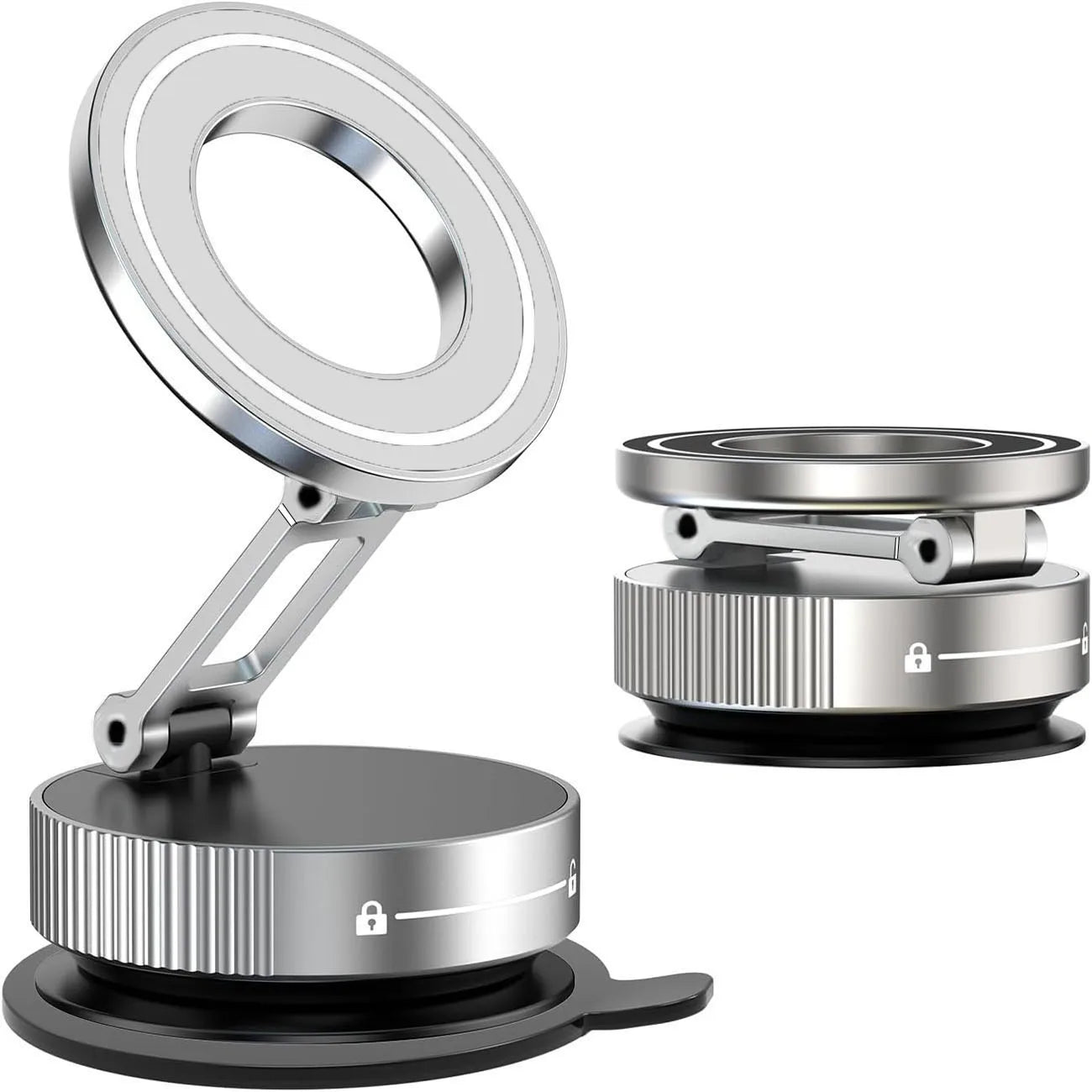 MagSafe Vacuum Magnetic Car Mount – Foldable 360° Adjustable Phone Holder