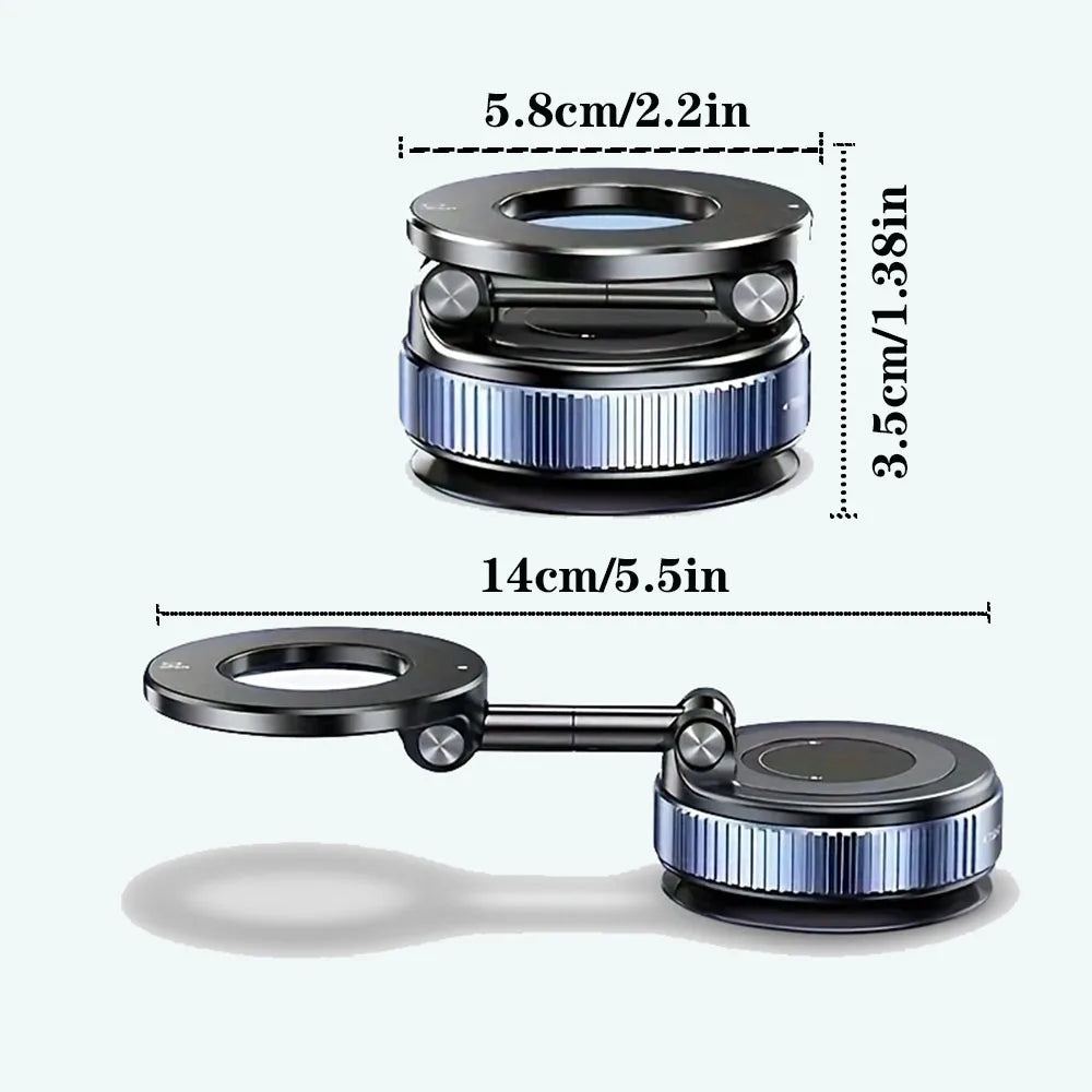 MagSafe Vacuum Magnetic Car Mount – Foldable 360° Adjustable Phone Holder