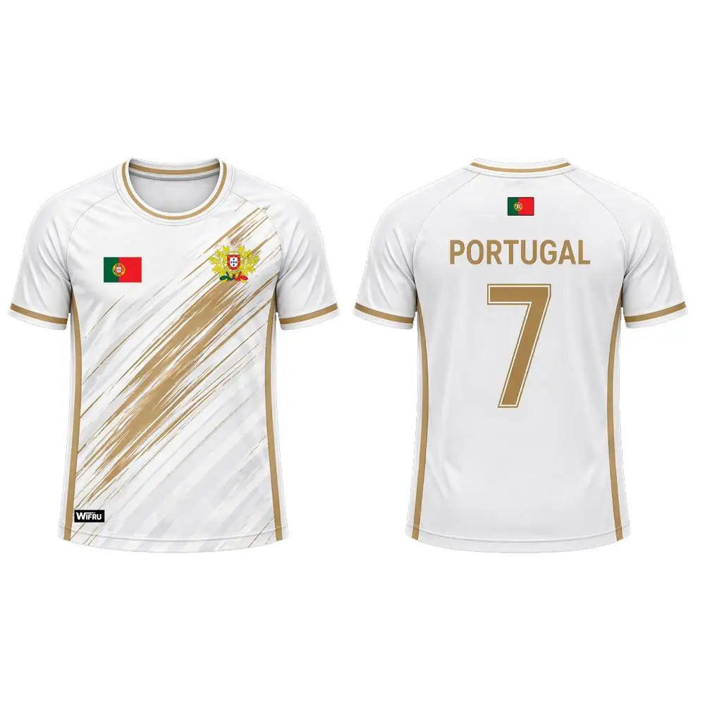 Portugal Flag Print Men's Football Jersey 2026 Breathable Quick-drying Sports T-shirt Unisex Summer Casual Fan Gift Tops