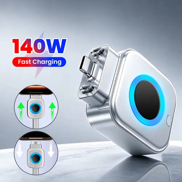 140W AI Smart Type-C Auto Power-Off Charging Separator for Battery Protection