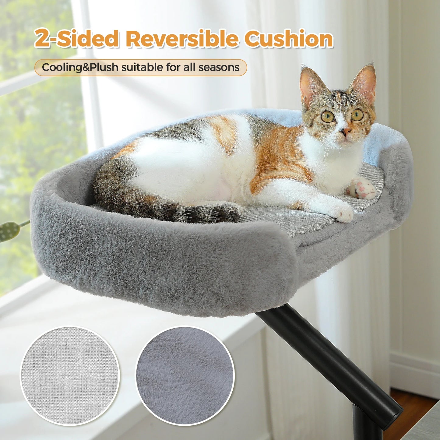 **Rotating Cat Desk Bed – Cozy 360° Cat Hammock**